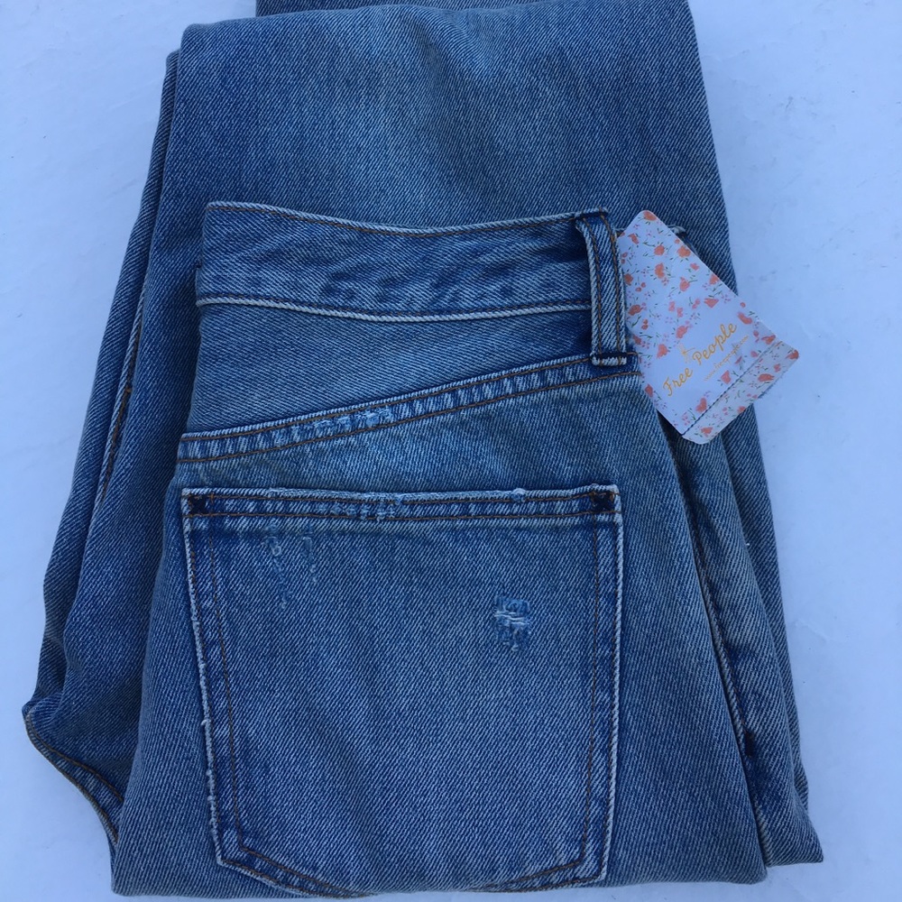 Free People Womens Denim Destroyed Boyfriend Jeans